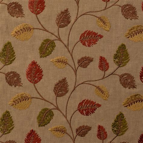 Autumn Red Upholstery Fabric