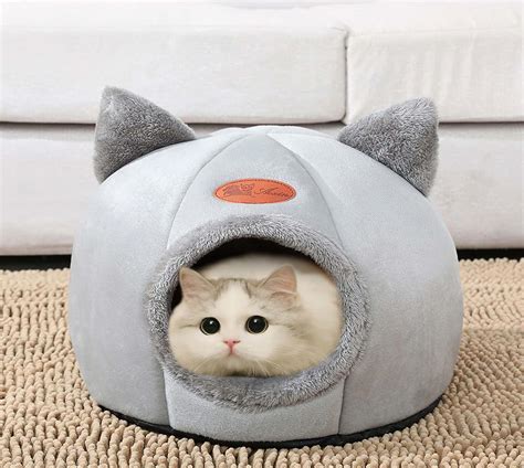 Cute Cat Bed With Kitty Shape New Deep Sleep Comfort Cat Bed Etsy