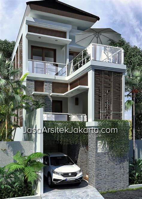 desain rumah  lantai lebar   gaya balinese tropical