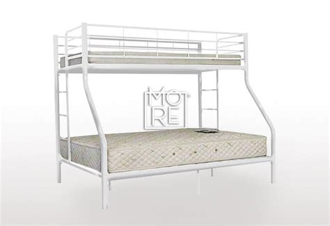 So if you have older kids that would need more space then this could be a good design for that situation as well. Bunk Bed | Darwin Metal Single Top & Double Bottom Trio in White