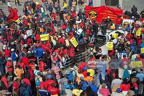 Thousand Of South African Municipal Workers Union Workers Demanding
