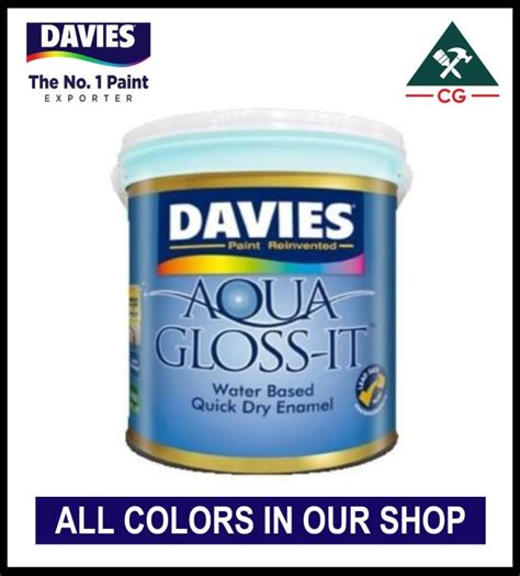 Davies 1 Liter Aqua Gloss It Odorless Water Based Enamel Paint For Wood