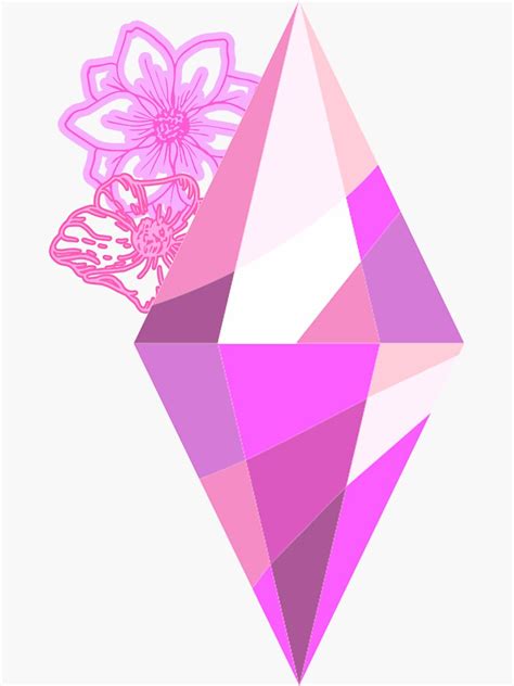 The Sims Pink Plumbob Sticker For Sale By Cvtrvs Redbubble