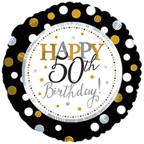 Happy 50th Birthday Foil Balloons
