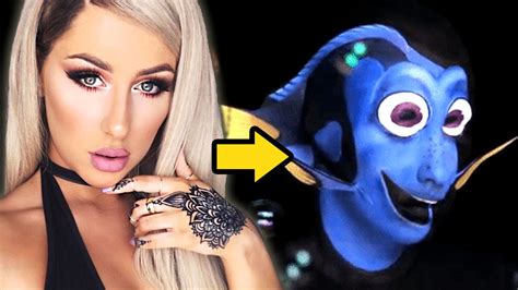 Woman Transforms Into Dory Finding Dory Shocking Makeup Tutorial