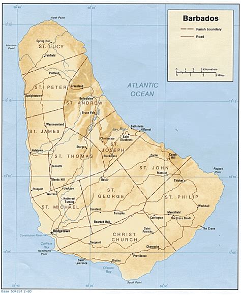 Barbados Mapa Mapy Barbadosu Travelin