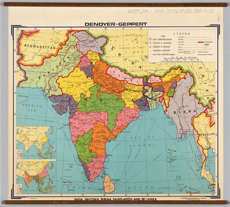 India And Southwest Asia Political David Rumsey Historical Map Collection