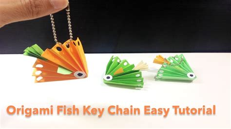 Origami Fish Key Chain Easy Tutorial - paper folding ...