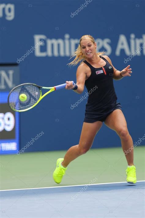 Professional Tennis Player Dominika Cibulkova Of Slovakia In Action