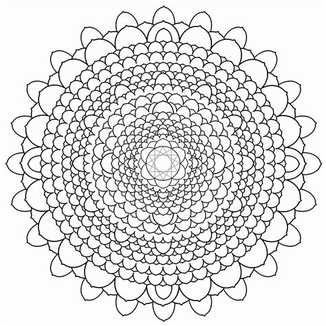 Really Hard Mandala Coloring Pages Coloring Home