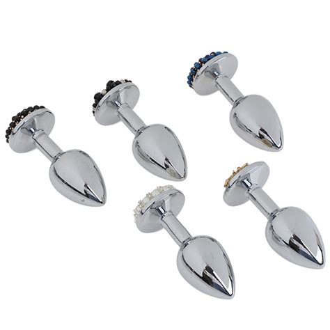 Stainless Steel Anal Plug Anal Beads Crystal Jewelry Butt Plug Stimulator Sex Toys For Menwomen