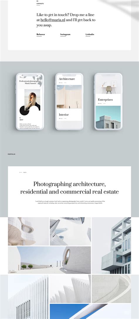 Photographer Portfolio Website On Behance