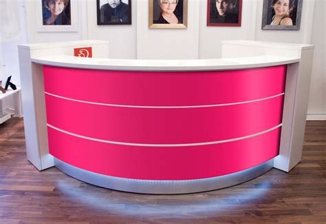 Pink Valde Reception Desk Modern Reception Desk Reception Front Desk