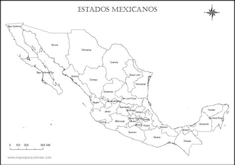 Mapa De México Con Nombres Capitales Y Estados Información Imágenes