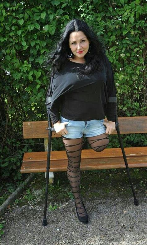 Nylons Amputee Natalie Goth Punk Legs People Wheelchair Fantasy