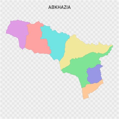 Premium Vector Isolated Colored Map Of Abkhazia