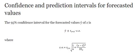 Linear Regression Confidence Interval Mathematics Stack Exchange