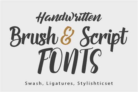 40 Handwritten Brush And Script Fonts Download Fonts Graphic