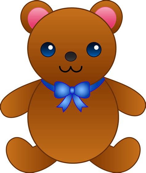 Cute Teddy Bear With Bow Tie Free Clip Art