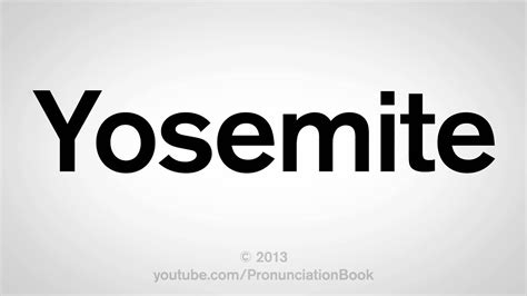 Above there is a transcription of this term and an audio file with correct pronunciation. How to Pronounce Yosemite - YouTube