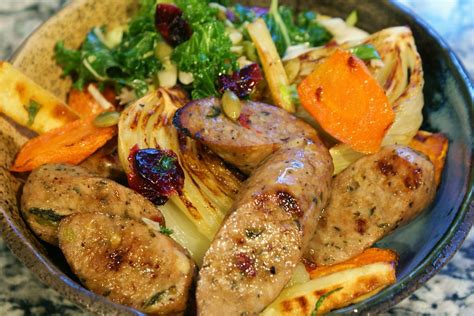 37 Cooks One Pan Dinner Roasted Root Vegetables With Chicken Sausage
