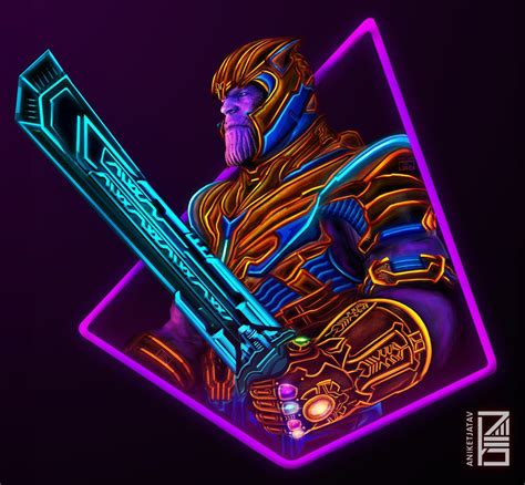 Helping you stay up to date with current trends, such as grey, rose gold and even geometric wallpaper. Thanos Neon Wallpapers - Wallpaper Cave