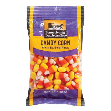 Pdc Clear Window Bag Candy Corn Peg Bag 575 Oz Nassau Candy