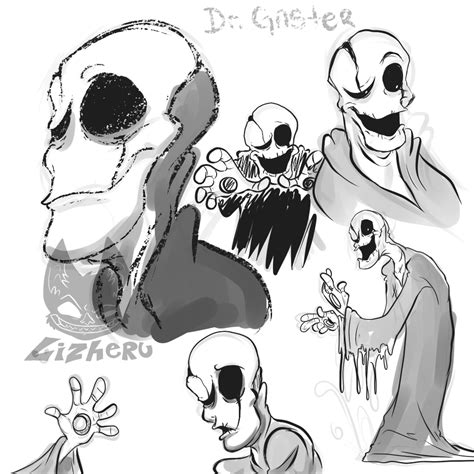 Dr Gaster Sketch By Lizherubones On Deviantart