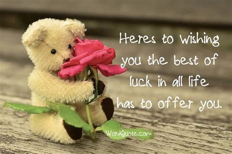 Luck is something that we rarely have control over, so it becomes a show of kindness and goodwill to wish someone good luck when they need a little extra support. 63 Top Luck Quotes And Sayings