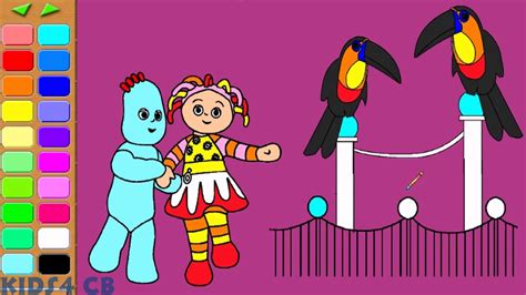 Free printable igglepiggle coloring page for kids to download, in the night garden coloring pages. Igglepiggle Upsy Daisy and The Tittifers Birds Coloring ...