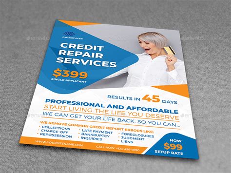 credit repair services flyer template  owpictures graphicriver