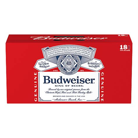 Budweiser Beer 18 Pack Beer 12 Fl Oz Cans Ale And Ipa Fife Lake
