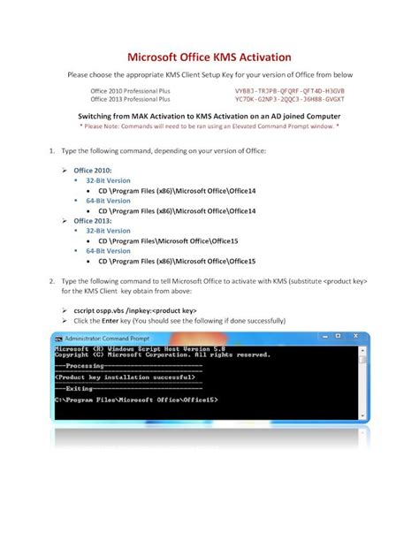 PDF Microsoft Office KMS Activation DOKUMEN TIPS