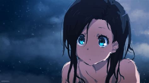 Desktop Wallpaper Cute Blue Eyes Anime Girl Art Simple Hd Image Picture Background 1aai7k