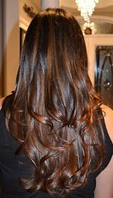 The dark brown to black base keeps your hairstyle grounded so you won't stick out like a sore thumb. Highlights - Natural Brown / Caramel on dark brown / black ...