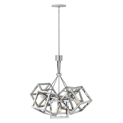 quintessentiale ensemble modern 5 light ceiling pendant light in polished nickel finish qn