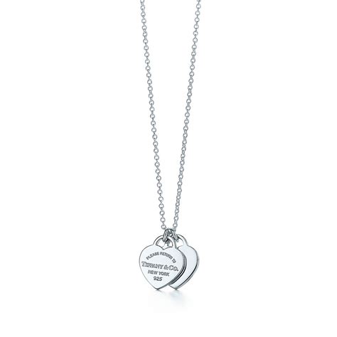 Return To Tiffany™ Mini Double Heart Tag Pendant In Sterling Silver