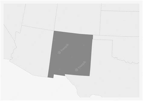 Mapa De Ee Uu Con El Mapa Del Estado De Nuevo México Resaltado