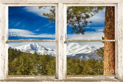 Colorado Rocky Mountain Rustic Window View Photograph By James Bo