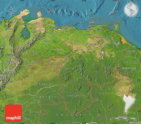Satellite Map Of Venezuela