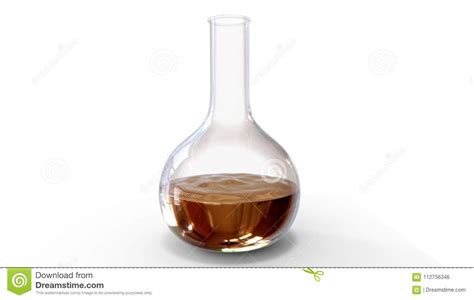 Alchemy Flask With Liquid Gold 3d Illustration Stock Illustration