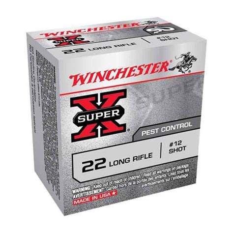 Winchester Super X 22 Long Rifle 12 Shot Rimfire Shotshell Ammo 50