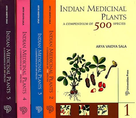 Indian Medicinal Plants A Compendium Of 500 Species Set Of 5 Volumes
