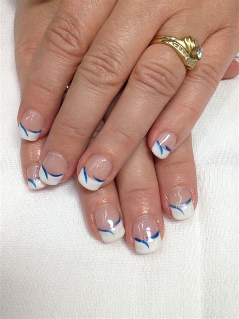 Pin By Kersten Mischka On My Gel Nail Designs Blue And Silver Nails