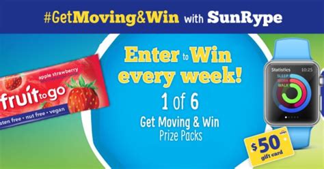 For more information about fees. Win an Apple Watch, $50 Visa Gift Card & SunRype Snacks ...