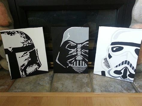 More Cheap Diy Star Wars Acrylic On Canvas Star Wars Crafts Star