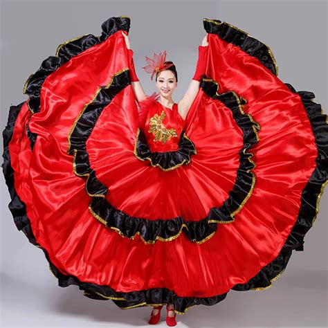 flamenco skirt spanish senorita flamenco dancer fancy dress costume brazil dance costume gypsy