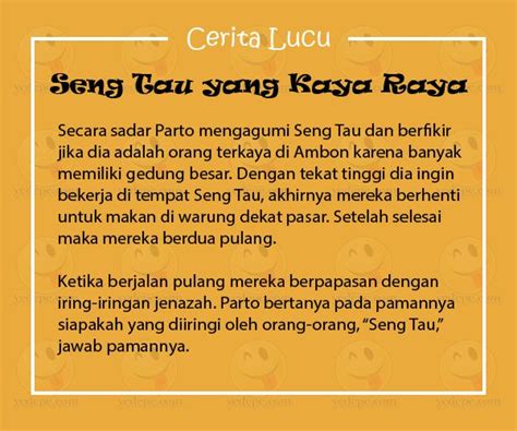 Maybe you would like to learn more about one of these? Tokoh utama dari cerita lucu humor kali ini adalah Parto ...