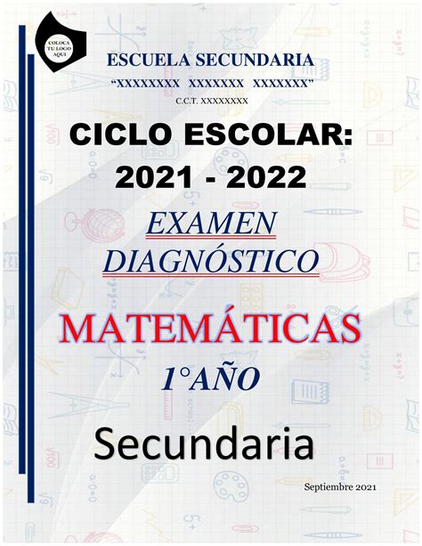 Examen De Diagnóstico Matemáticas Secundaria 1er Año 2021 2022