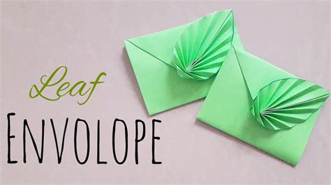 Easy Origami Leaf Envelope Tutorial 10 Crafty Fingers Youtube